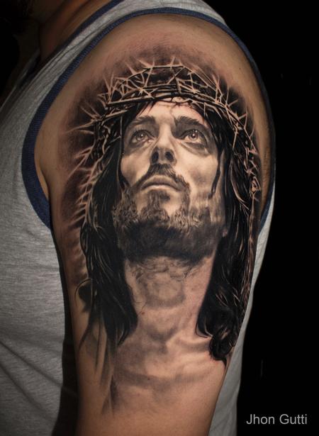 Tattoos - JESUS PORTRAIT - 130611
